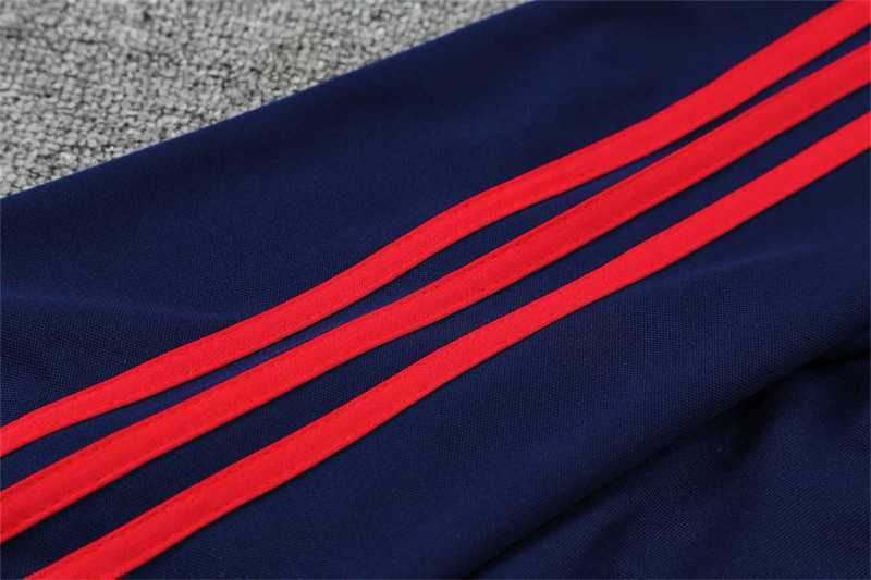 Polo Bayern sapphire blue and red three sides 2