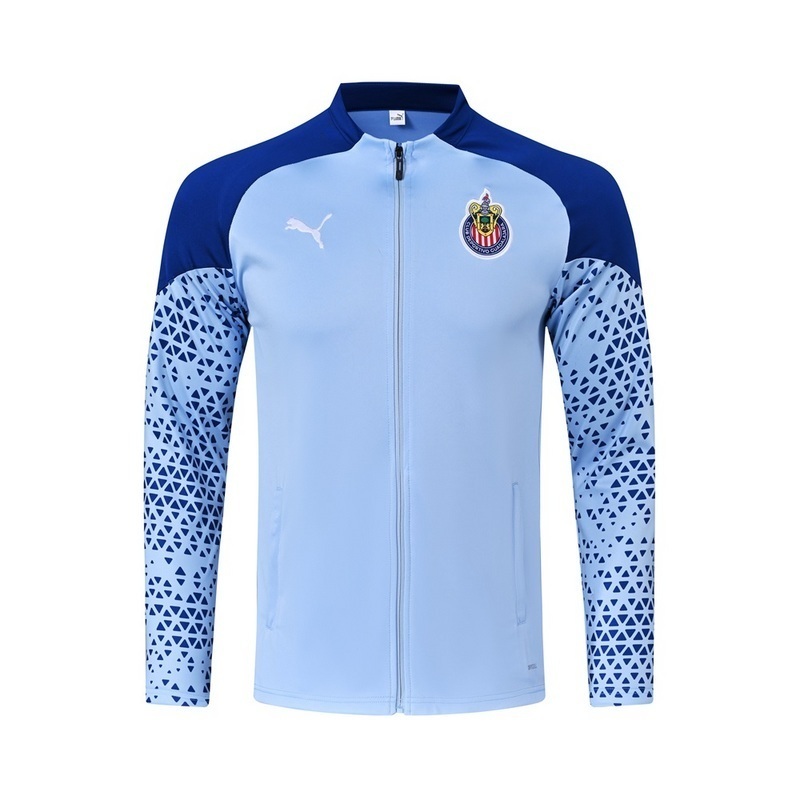 23-24 Chivas Guadalajara Training Suits Blue Long Sleeve Jackets Cheap Jerseys Yupoo 1