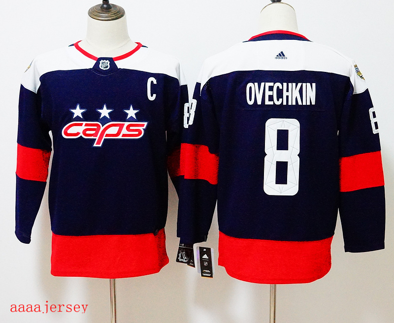 Washington Capitals kids ice hockey jersey SM-LXL 华盛顿首都队童装冰球服 2
