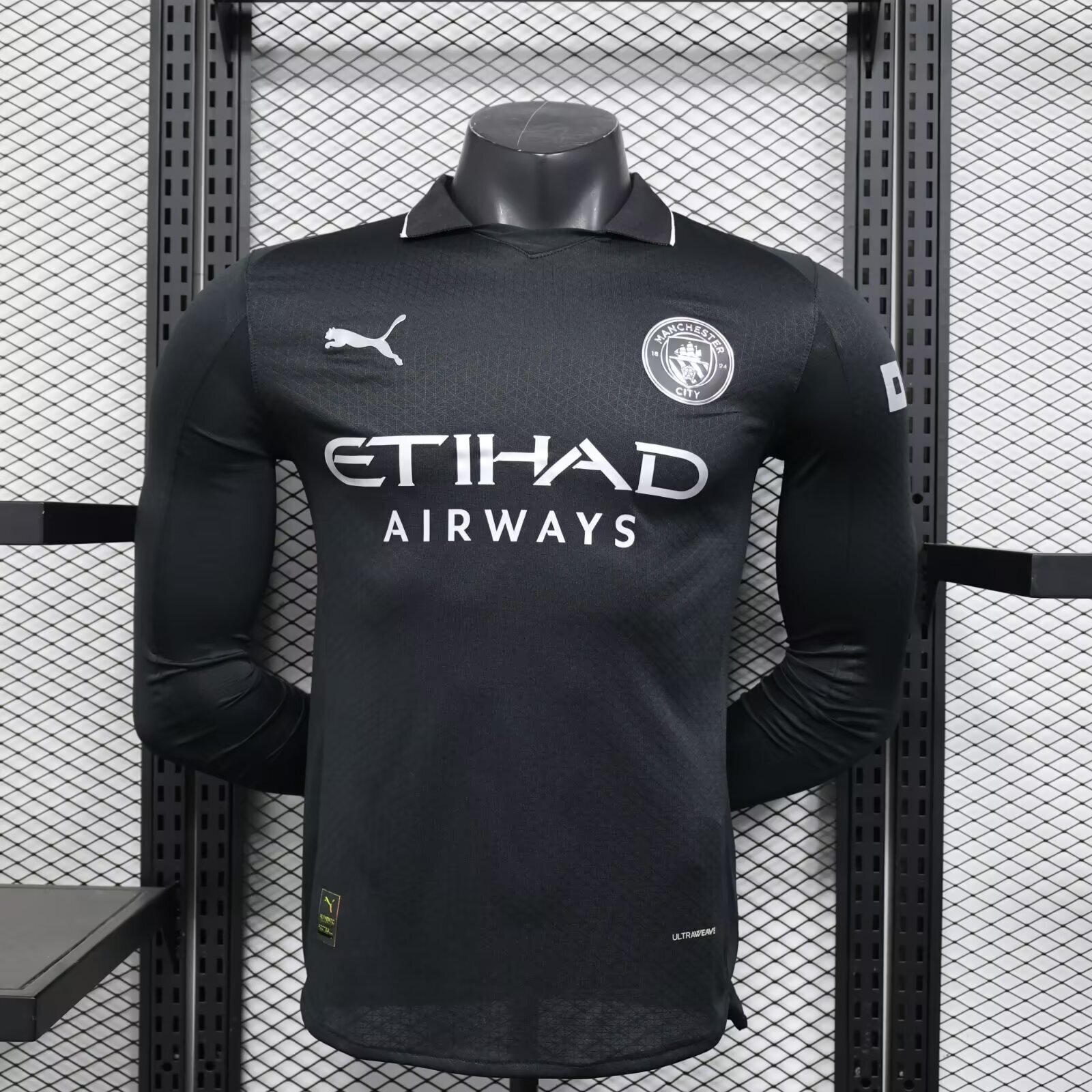 25-26 Manchester City Away Kit Player Version Soccer Long Sleeve Shirt AAAAJersey Yupoo