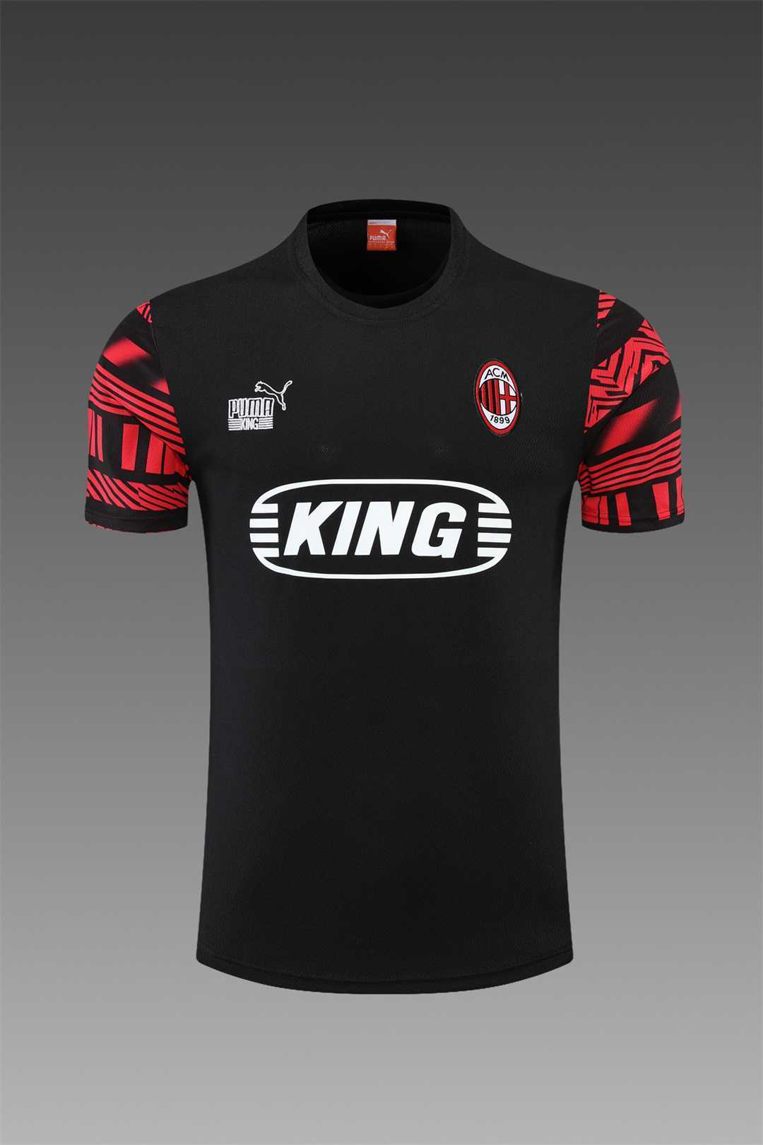 22-23 AC Milan Training Short Sleeve Kit Black 14