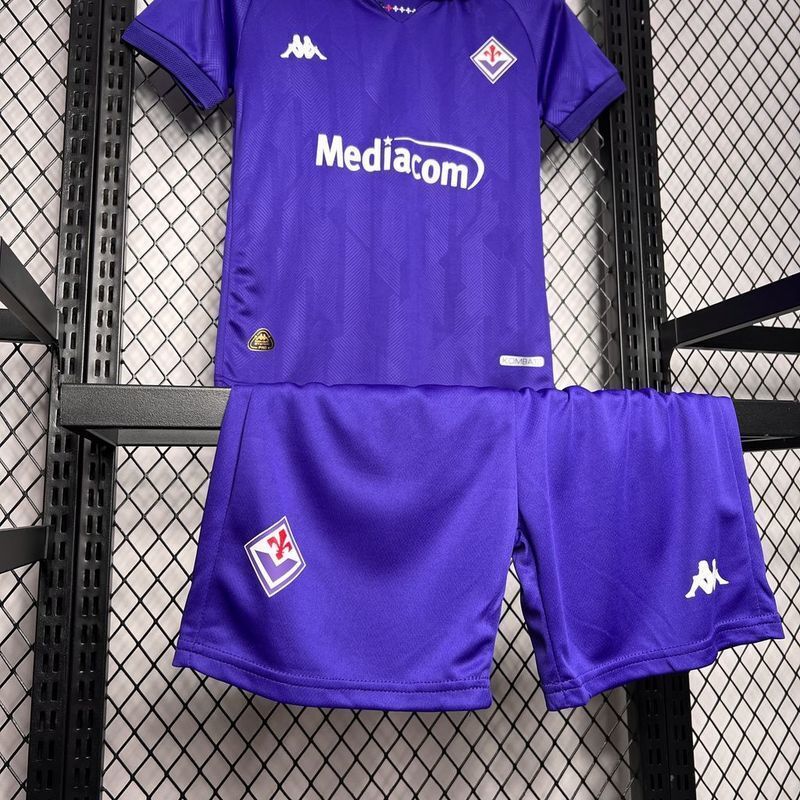 24-25 Fiorentina Home Kid Kits Youth Apparels Football AAAAJersey Yupoo 4