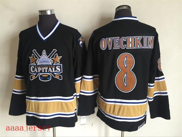 Washington Capitals retro ice hockey jersey M-3XL 华盛顿首都队复古冰球服