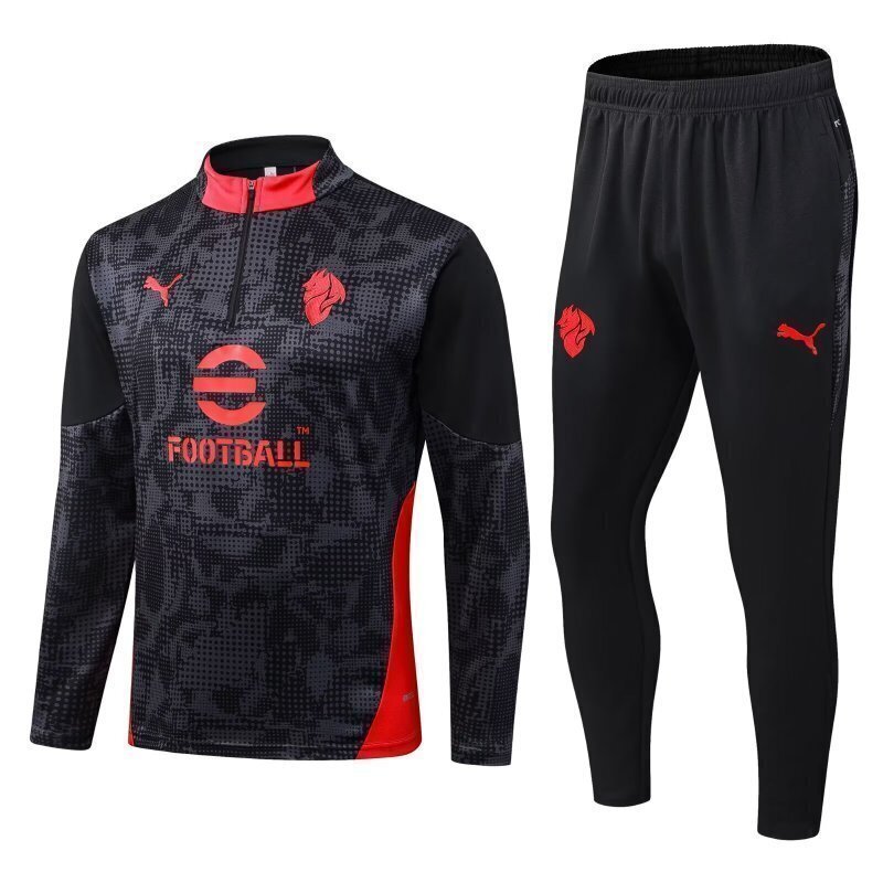 25-26 AC Milan Training Kit Soccer Black AAAAJersey Supply Yupoo