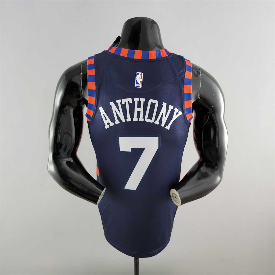 New York Knicks ANTHONY #7 Striped NBA Jersey 7