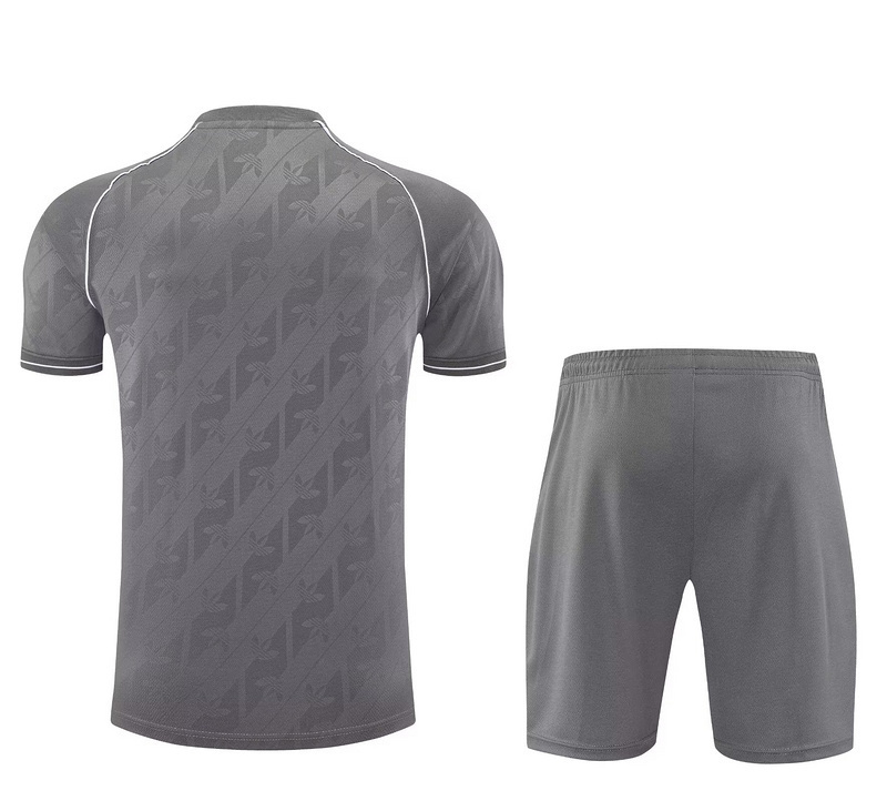 25-26 Real Madrid Grey Training Kits Football Tracksuits 2
