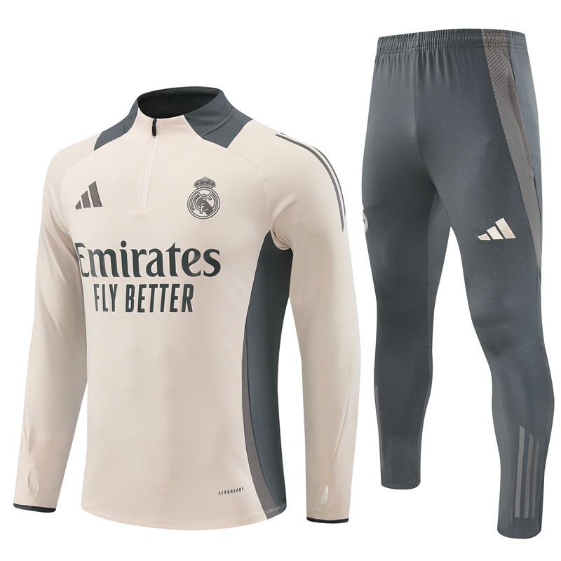 24-25 Real Madrid Long Sleeve Training Suit Football Shirts