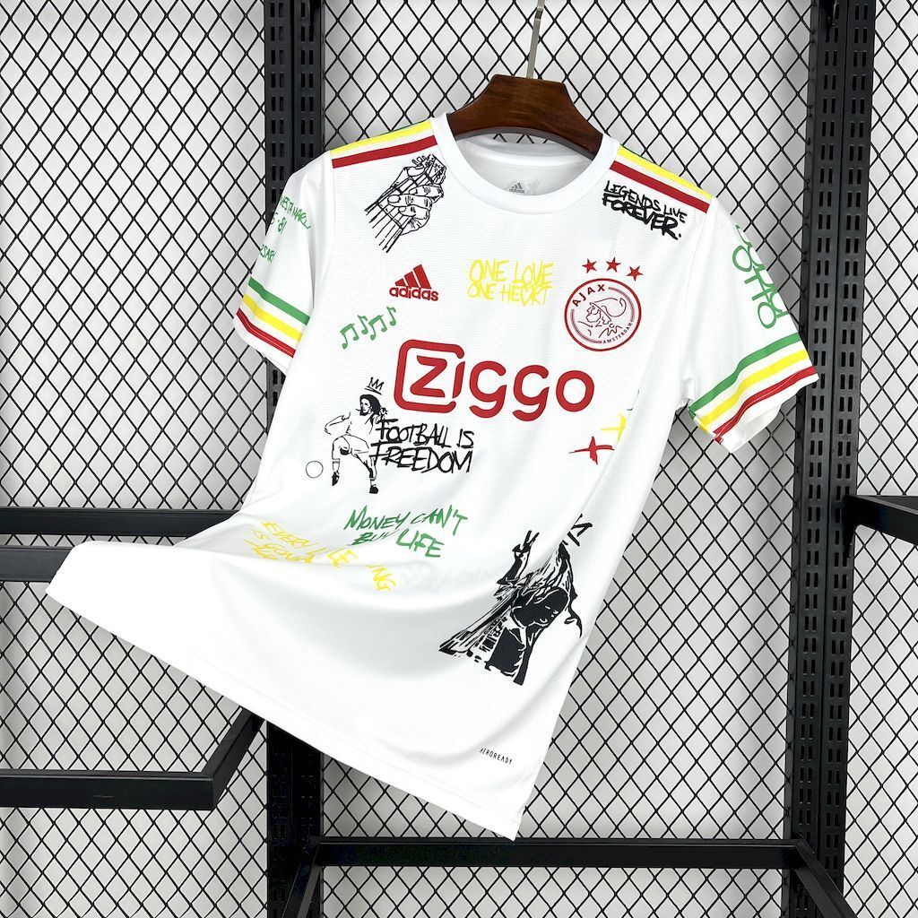 25-26 Ajax Bob Marley White Special Edition Shirt AAAAJersey Supplier Yupoo 2