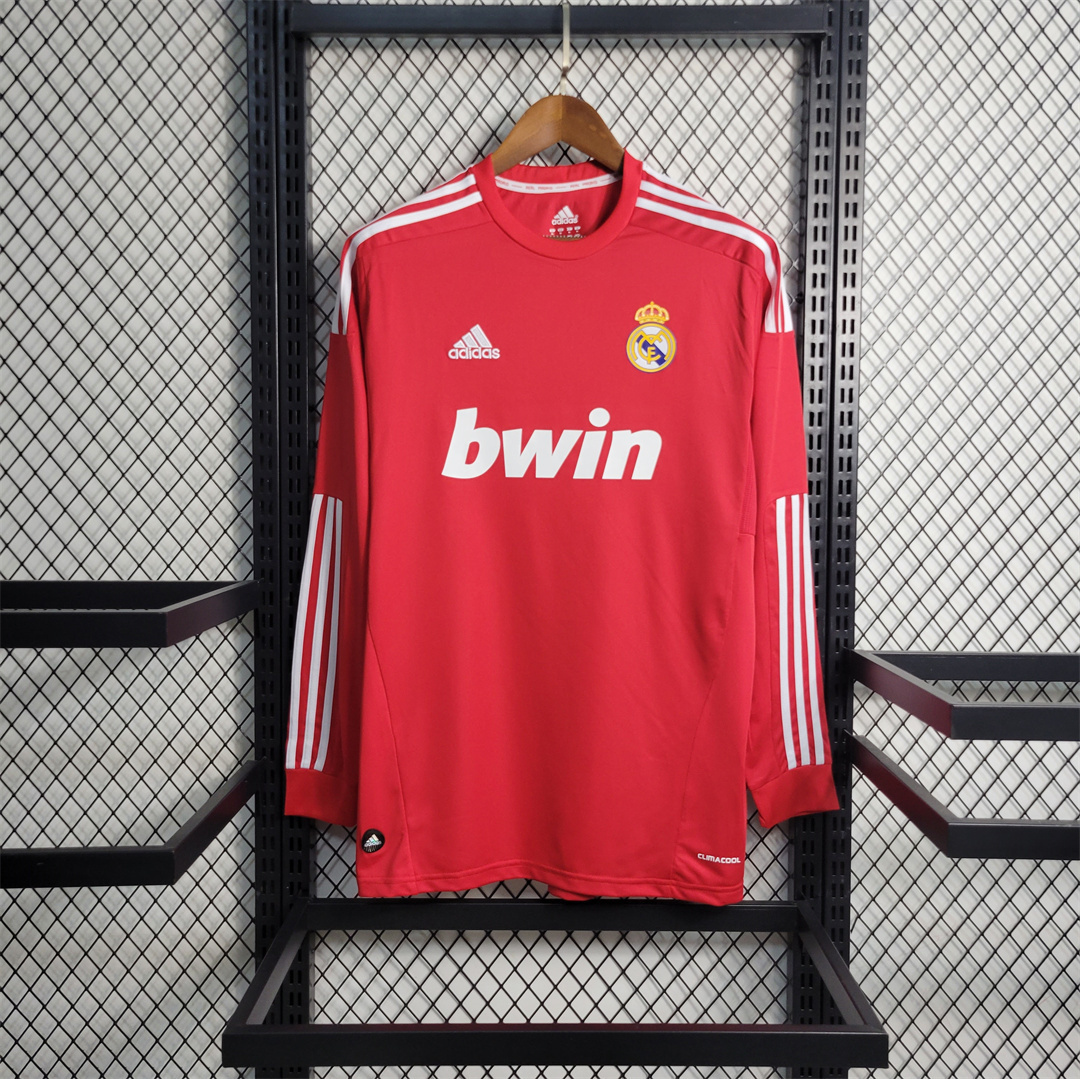 11-12 Real Madrid red away long sleeve
