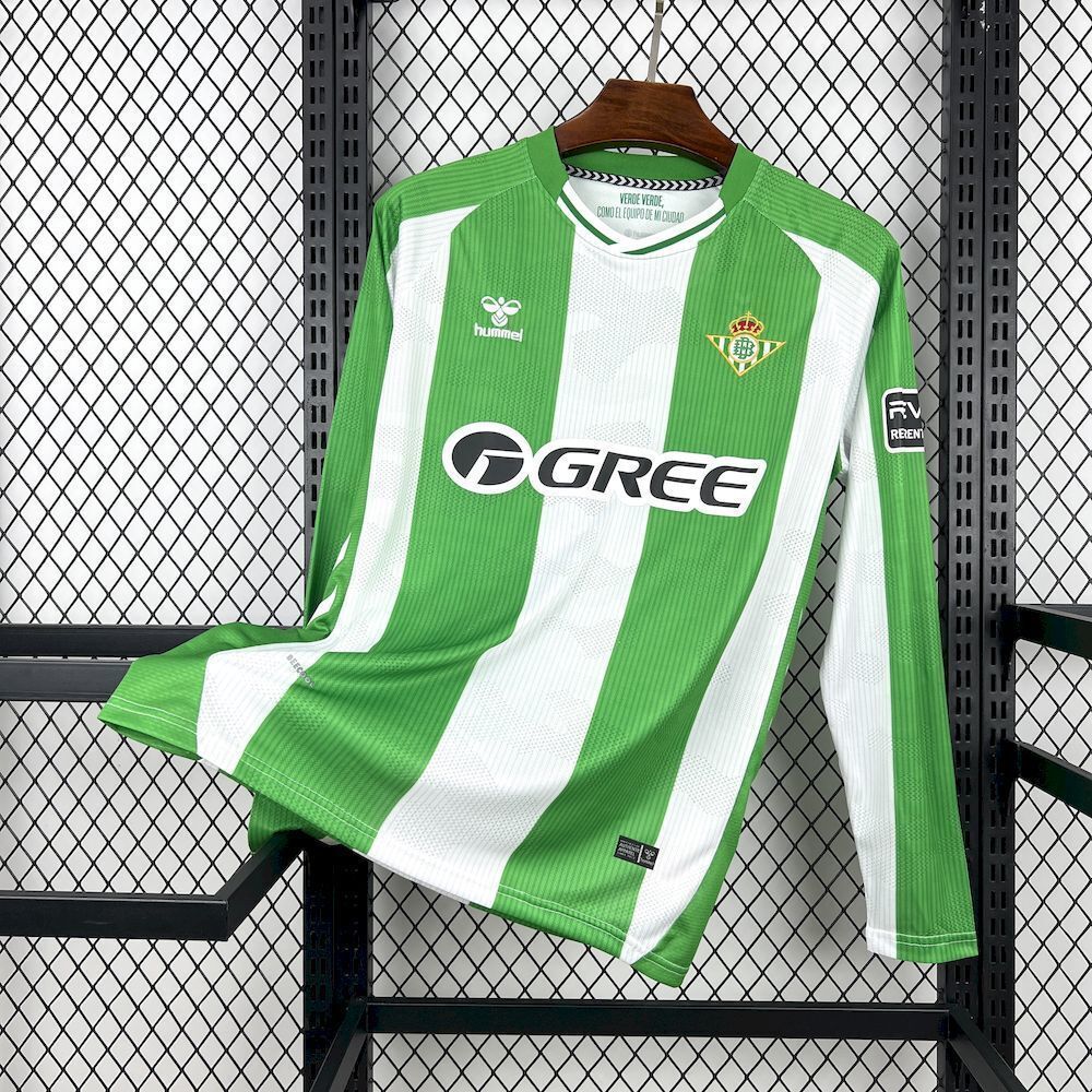 25-26 Real Betis Home Kit Long Sleeve Shirt Football Uniform AAAAJersey Dropship Yupoo