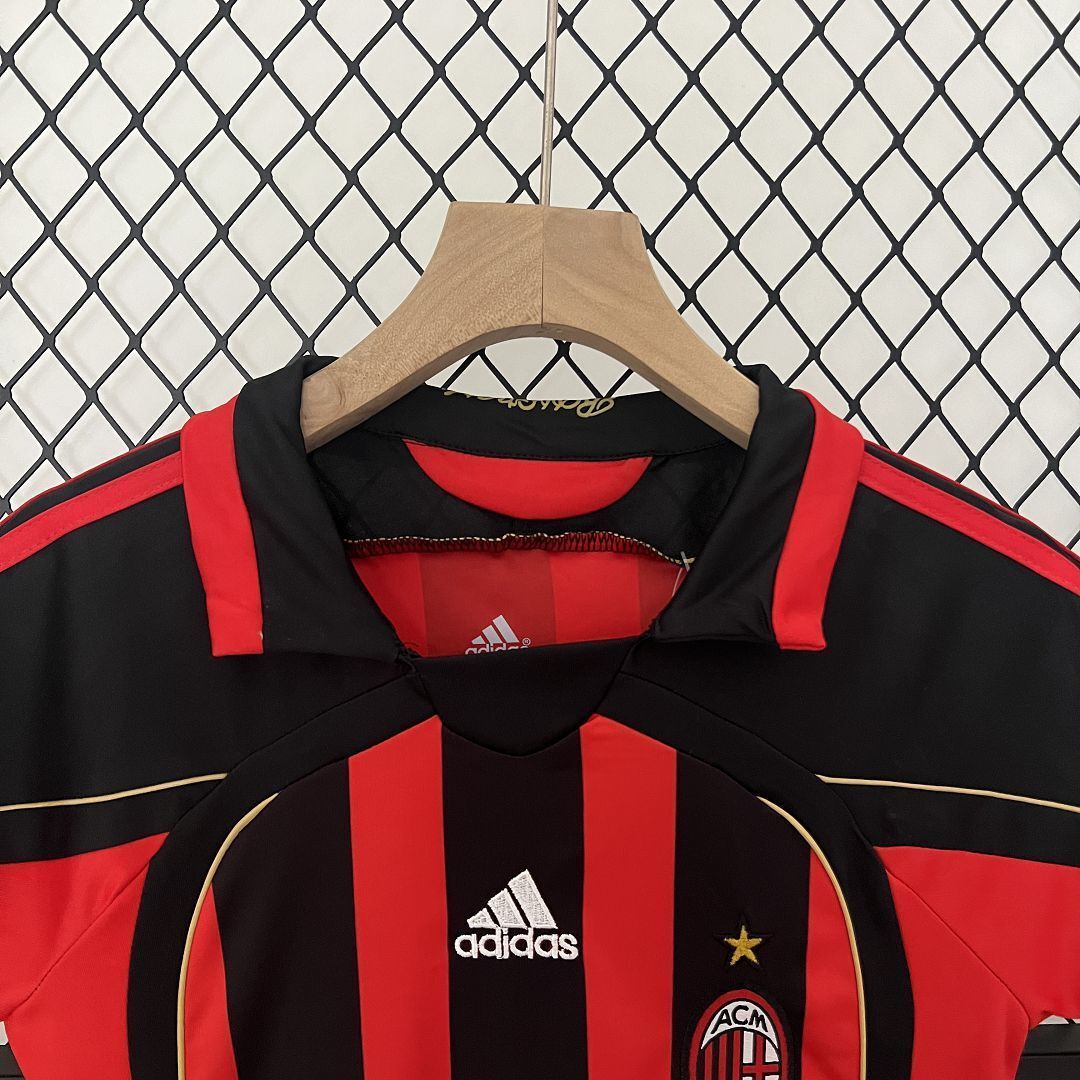 06-07 AC Milan Kids Retro Home Kits Cheap Jersey Yupoo 3