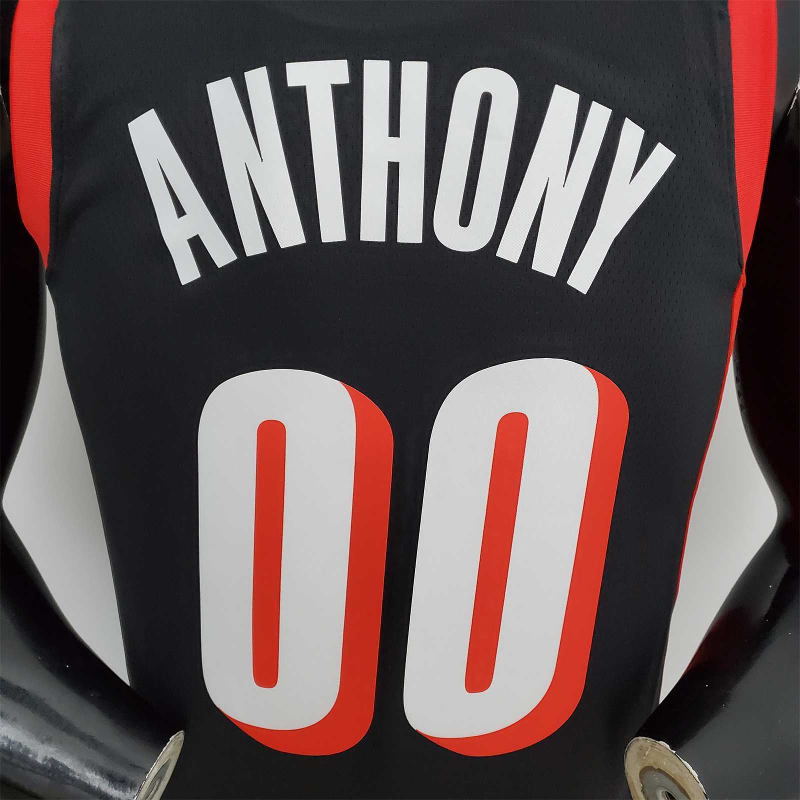 2022 Season Anthony#00 Trail Blazers Urban Edition Black NBA Jersey 9