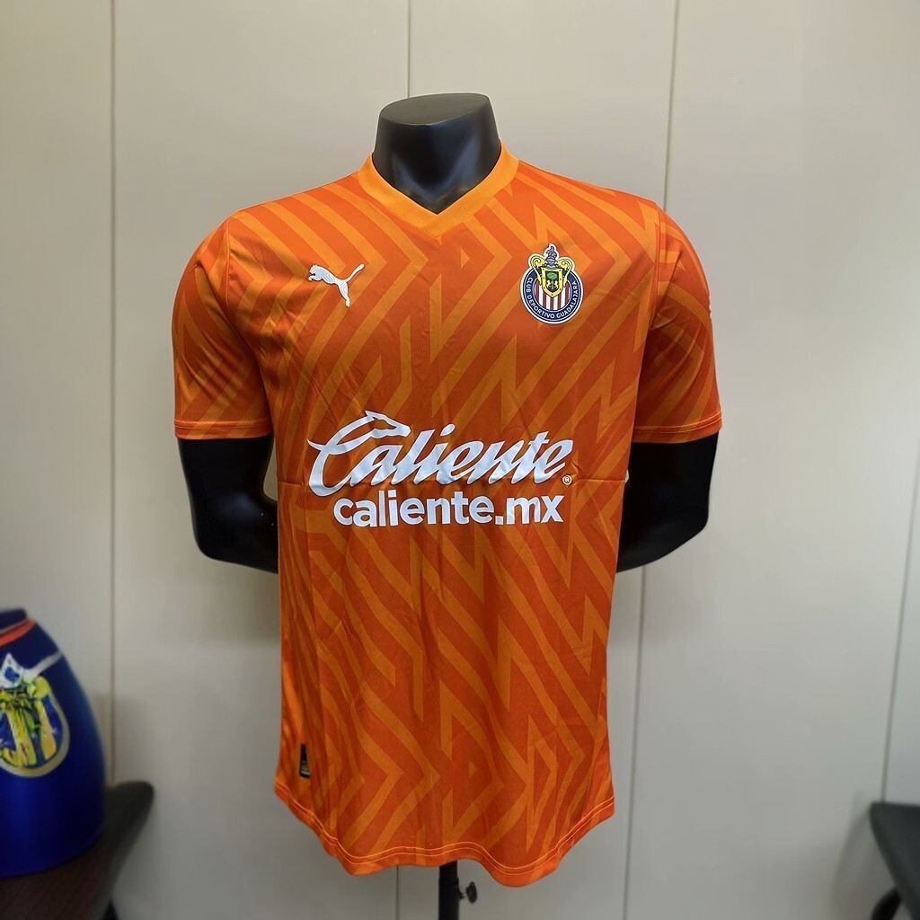 23-24 Chivas Guadalajara Goalkeeper Kit Orange Player Version Soccer Jerseys Yupoo