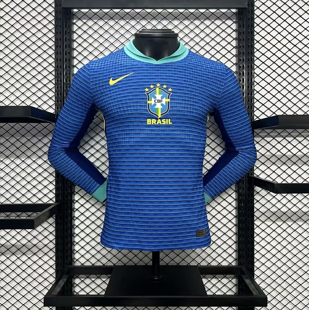 2024 Brazil Away Long Sleeve Kit Player Version Shirt Best Wholesale Yupoo