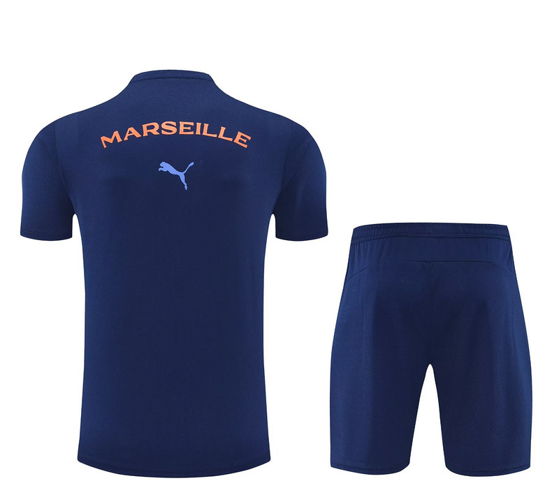 25-26 Marseille Navy Training Kits Football Tracksuits 2