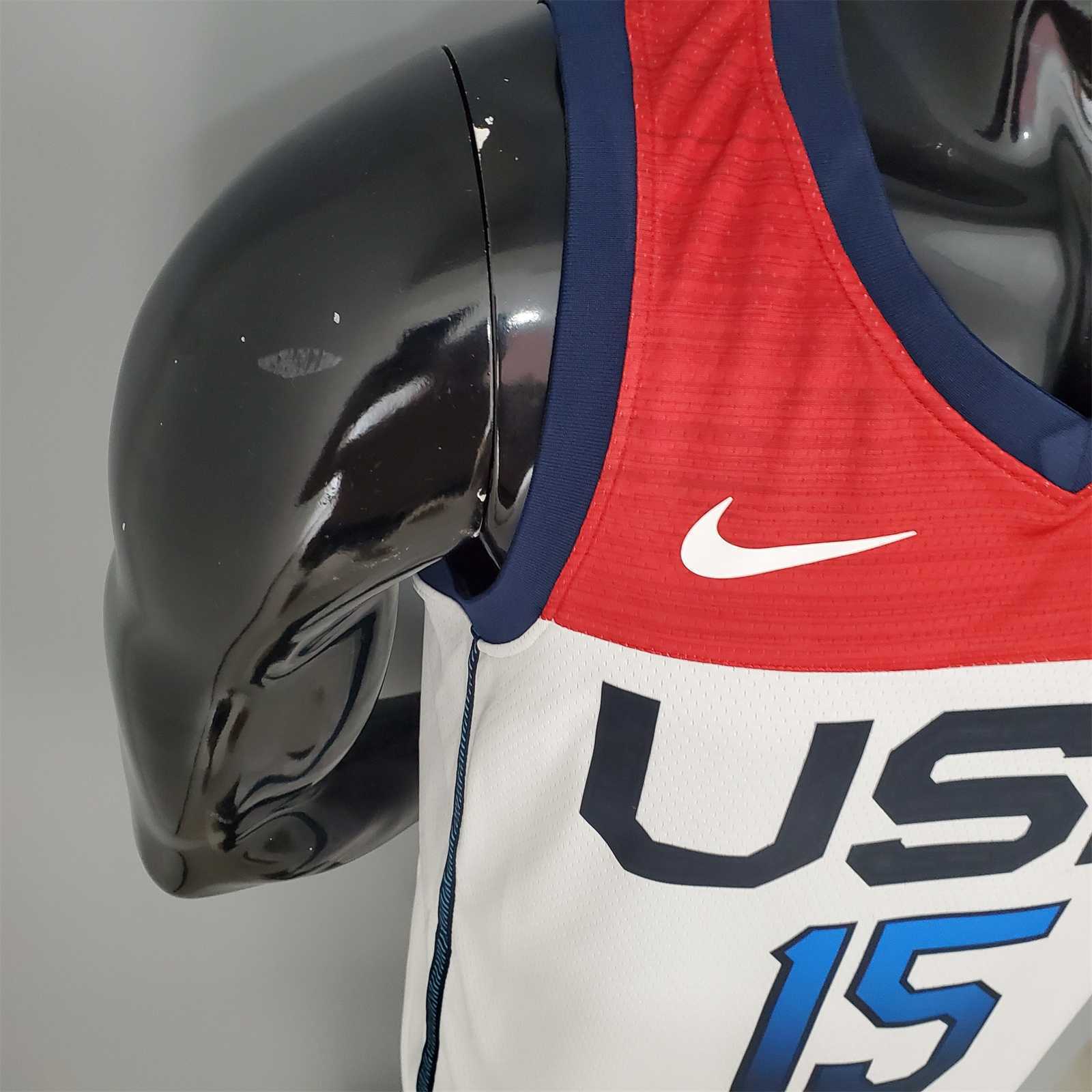 2021 Olympics BOOKER#15 USA Team USA White Red 1