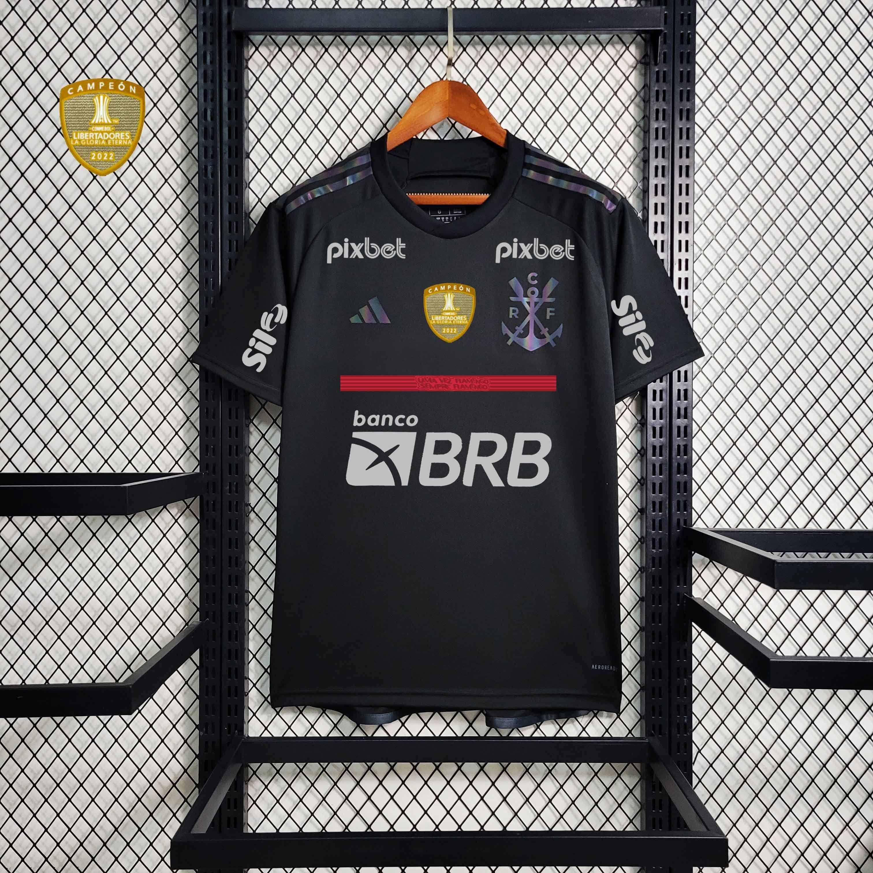 23-24 All sponsor+patch Flamengo Black Soccer Jerseys 8