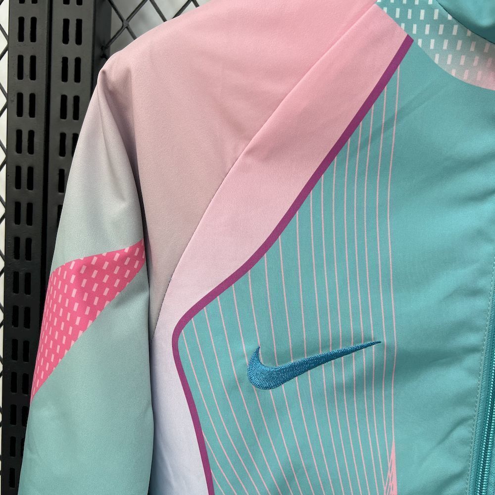 25-26 Barcelona Pink&Blue Windbreaker Double-Sided Jackets AAAAJersey Dropship Yupoo 7