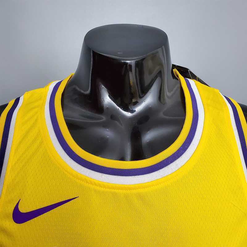 New Bryant #8 Lakers Commemorative Edition Round neck yellow 7