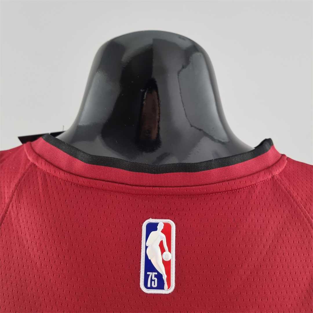 75th Anniversary Miami Heat Jordan BUTLER#22 Burgundy NBA Jersey 4