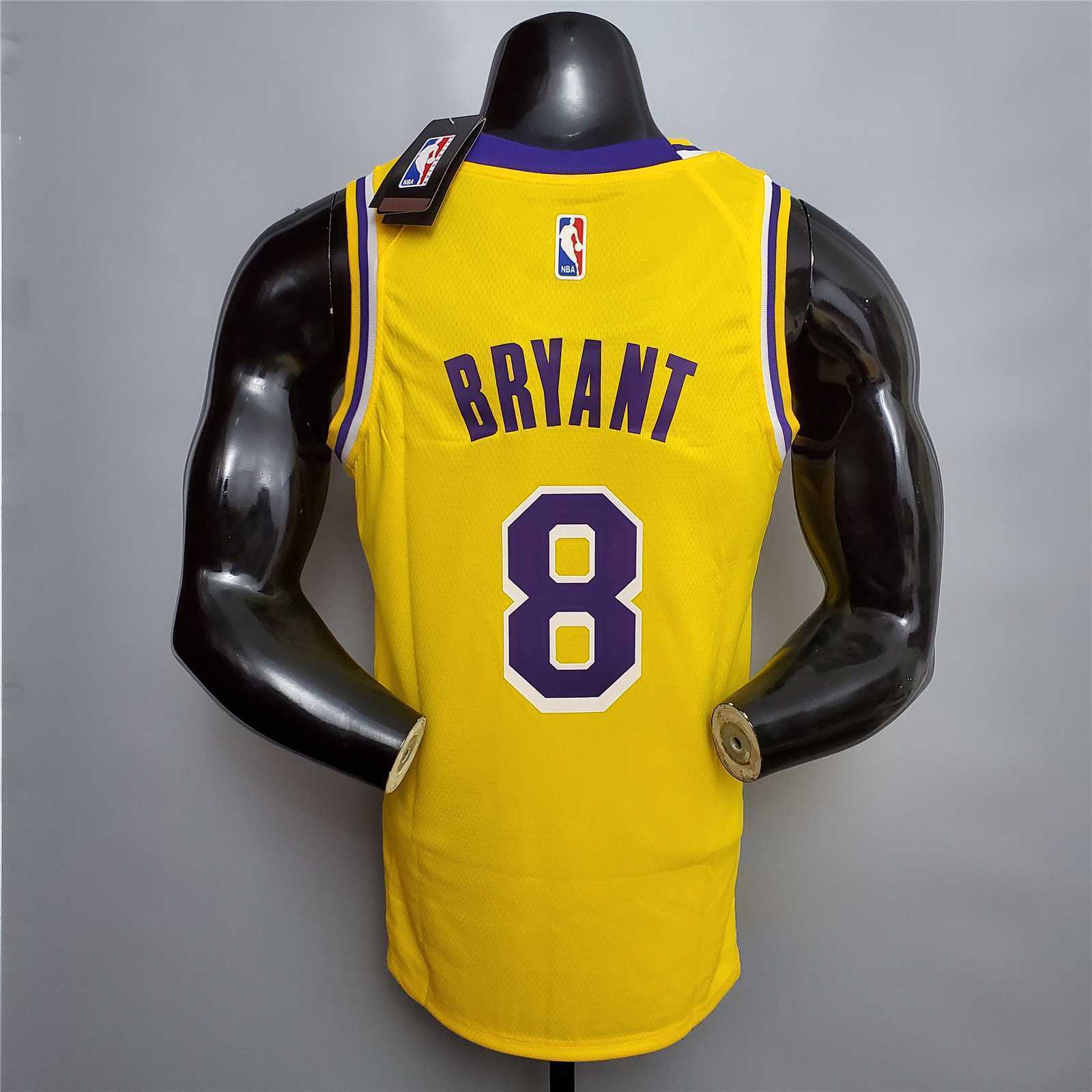 Bryant #8 Lakers Round neck yellow 4