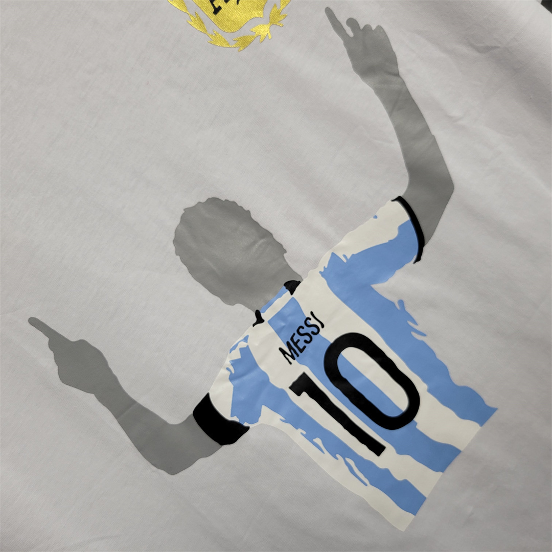 2023 Argentina white casual shirt 1