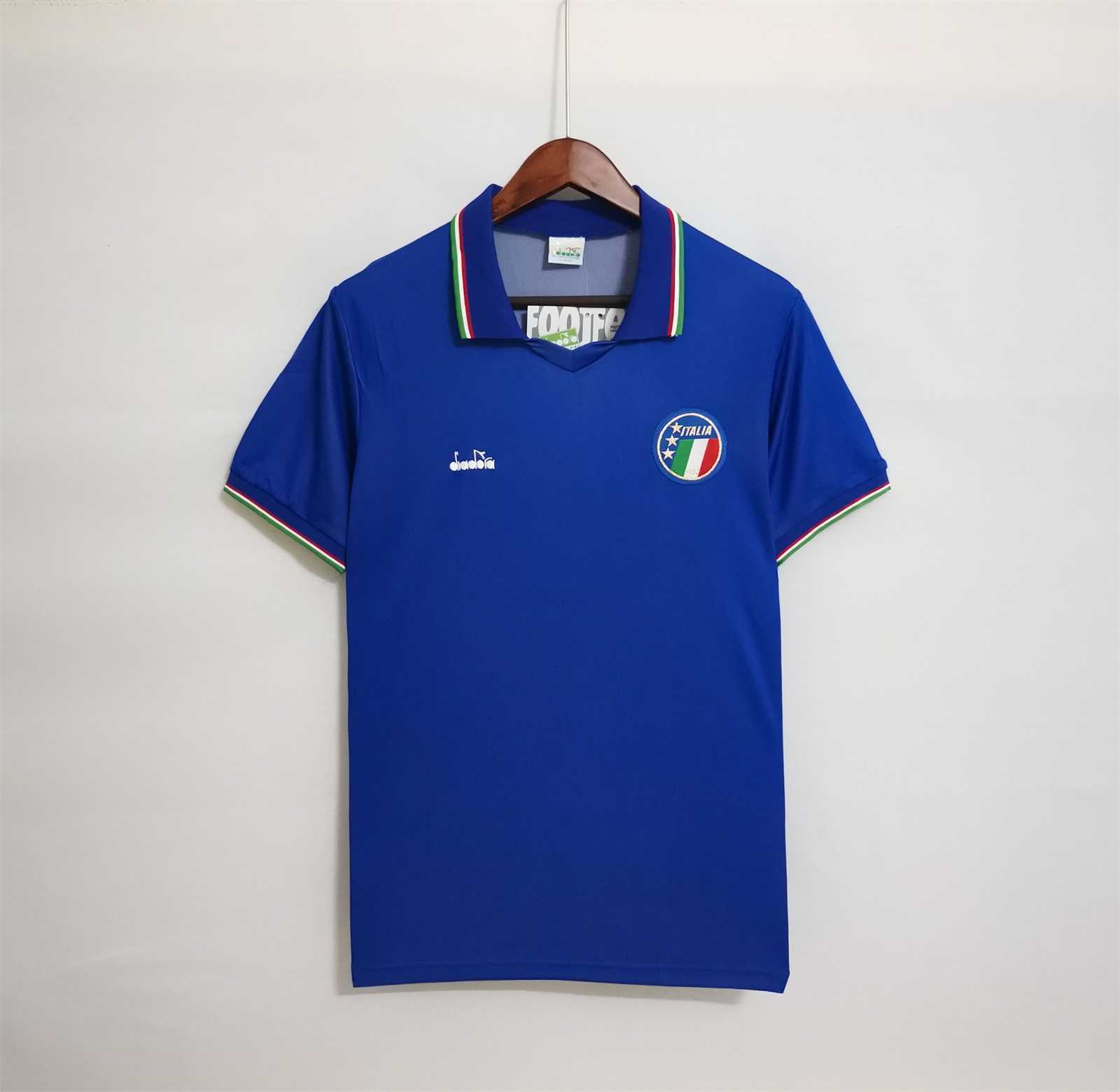 1990 Italy home blue