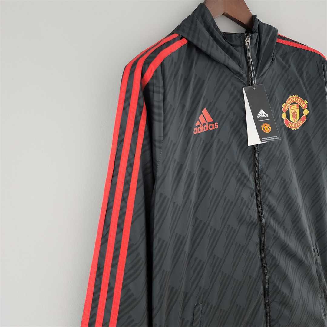 2022 Manchester United black-red edge Windbreaker 3