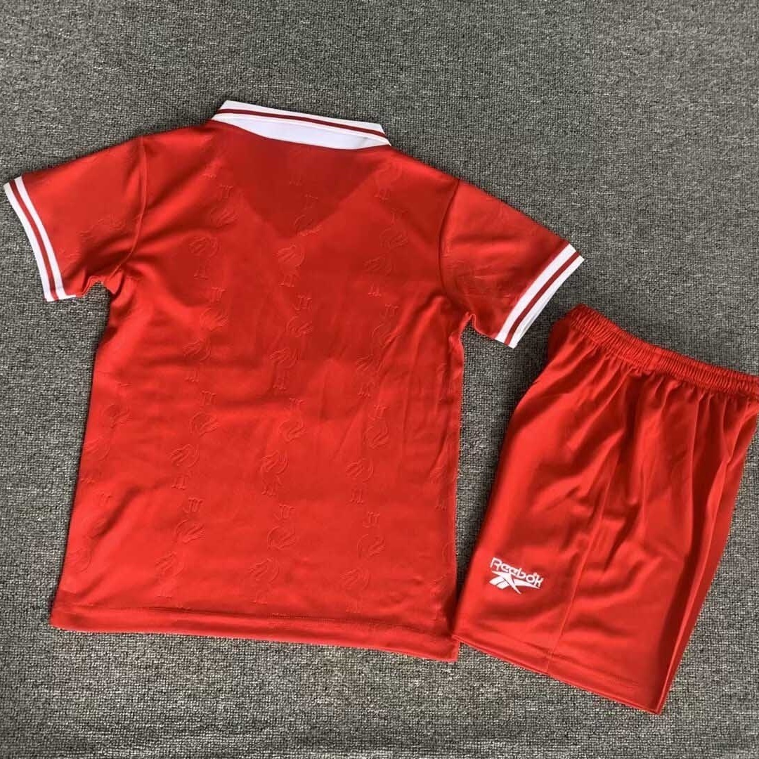 96-97 Liverpool Home Retro Kid Kits Youth Apparels Football AAAAJersey 16-28 1