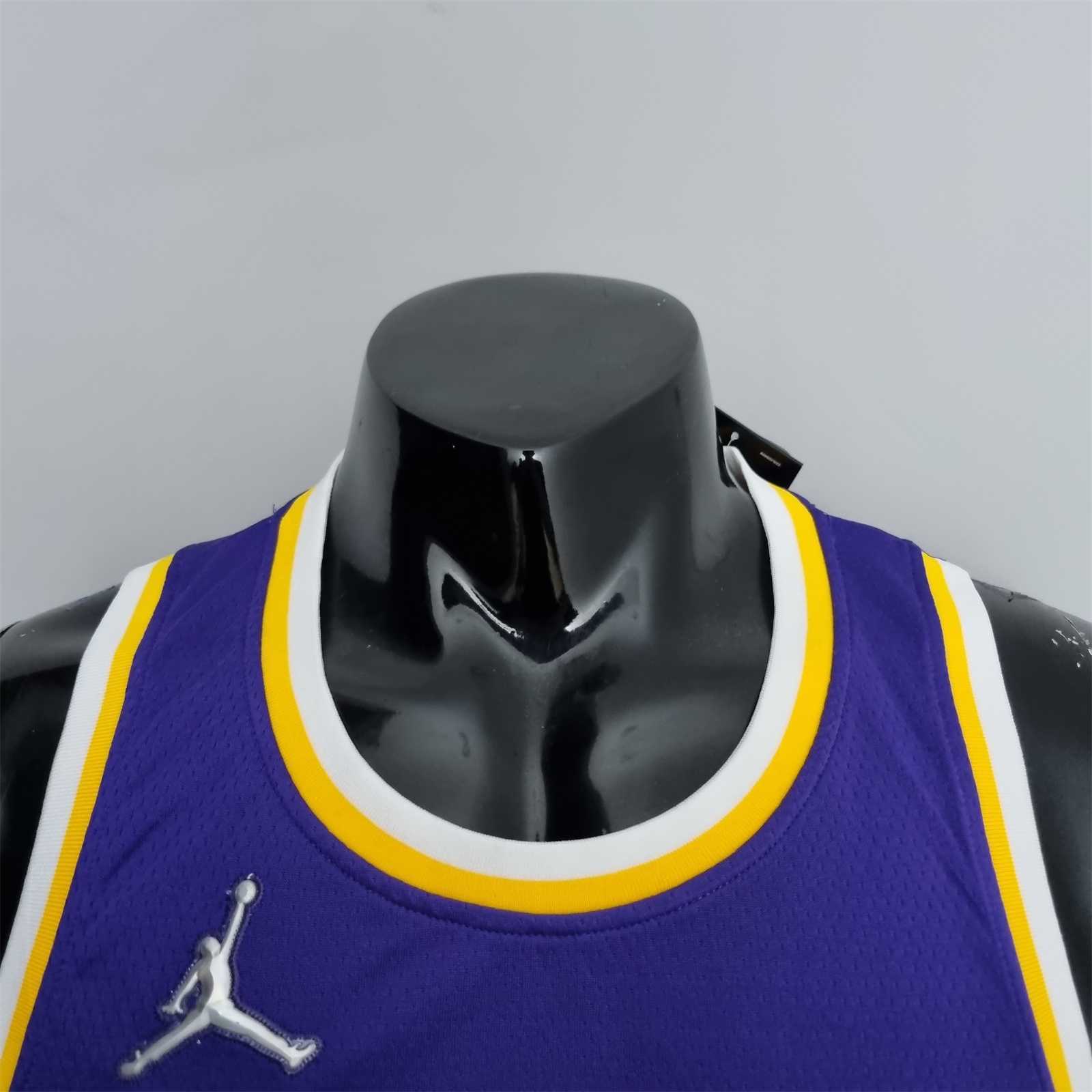 75th Anniversary James #23 Los Angeles Lakers Jordan Purple NBA Jersey 7
