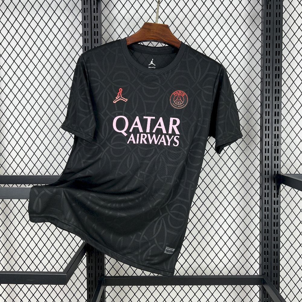25-26 PSG Black Pre-Match Shirt Football Apparels AAAAJersey Supply Yupoo