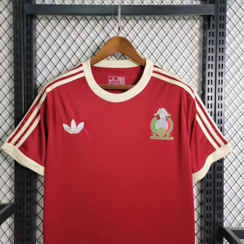 85-86 Retro Mexico Red S-XXL Cheap Soccer Jerseys 4