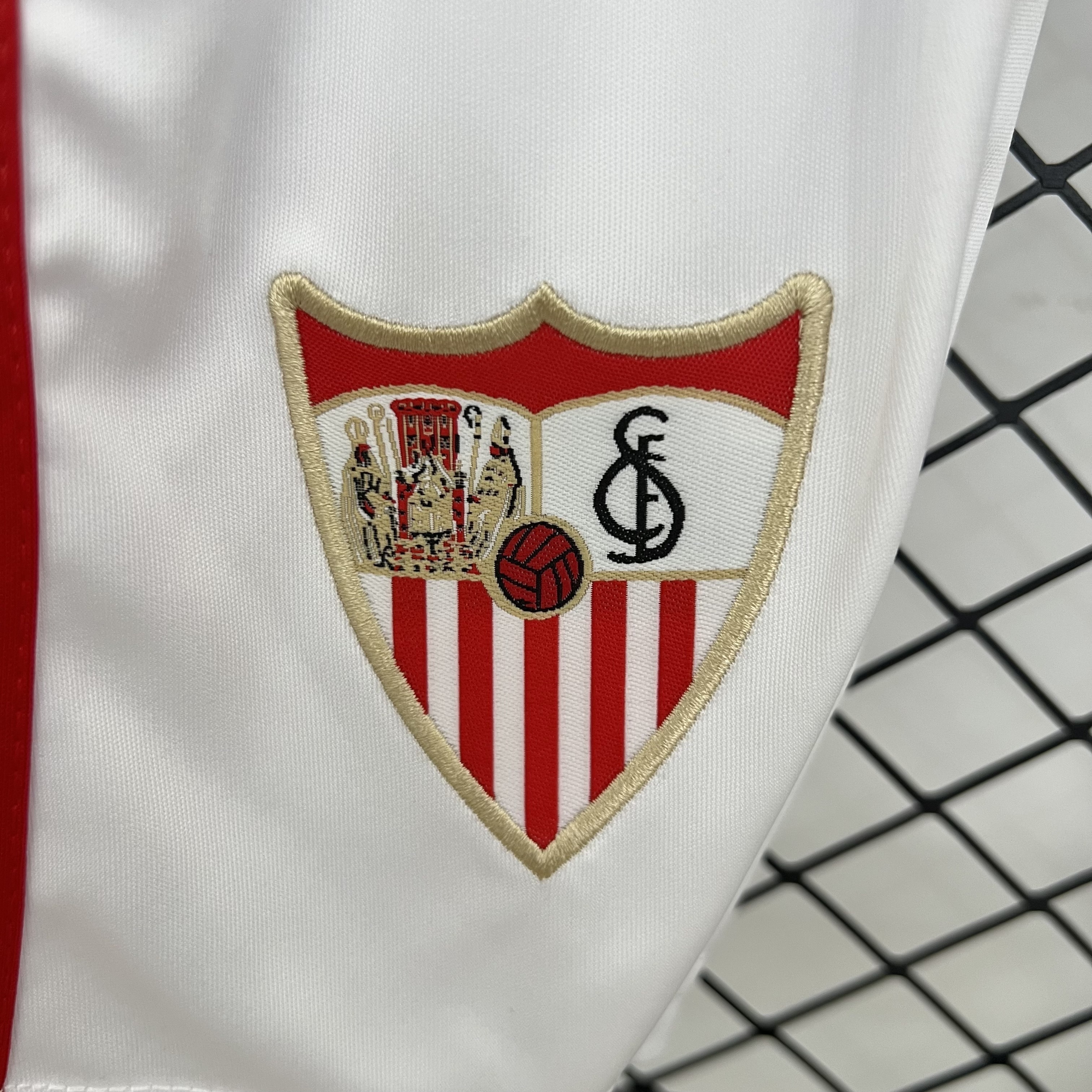 25-26 Sevilla Home Kids Kit Football Youth Sports Suits AAAAJersey Supplier Yupoo 3