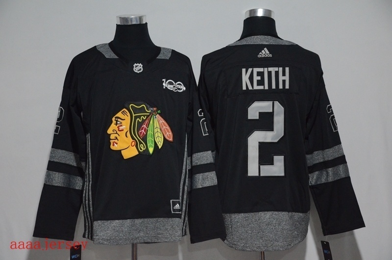 Chicago Blackhawks 100 anniversary ice hockey jersey M-3XL 芝加哥黑鹰队100周年纪念版冰球服 2