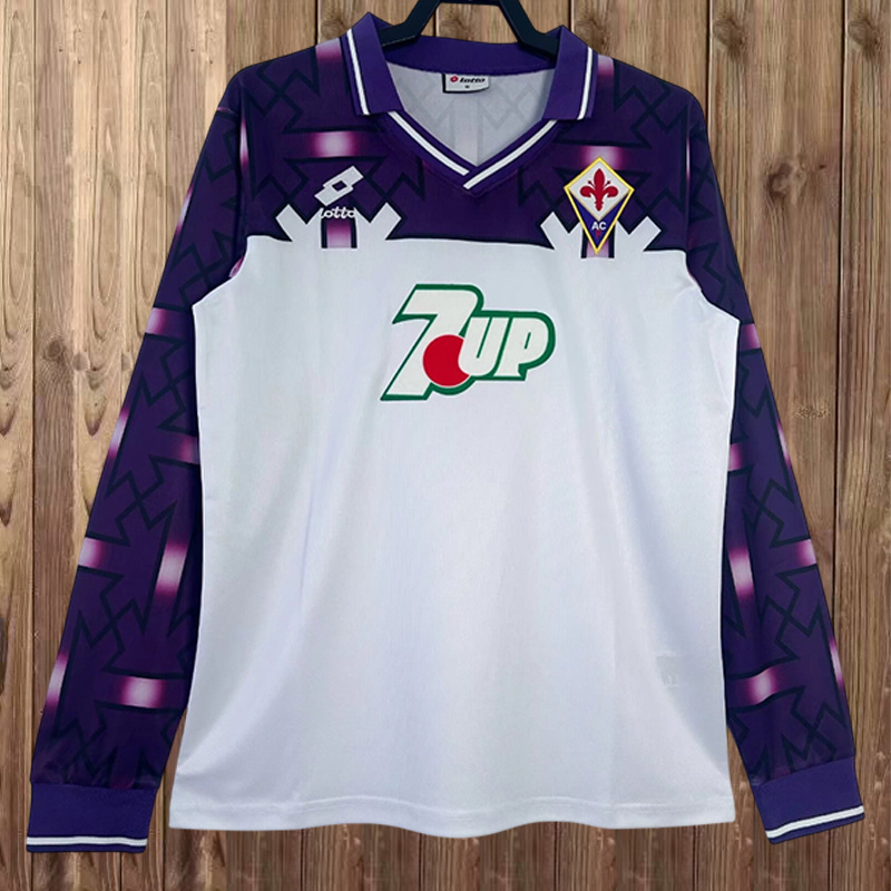 92-93 Fiorentina Away Retro Kit Long Sleeve Shirt Soccer AAAAJersey Yupoo