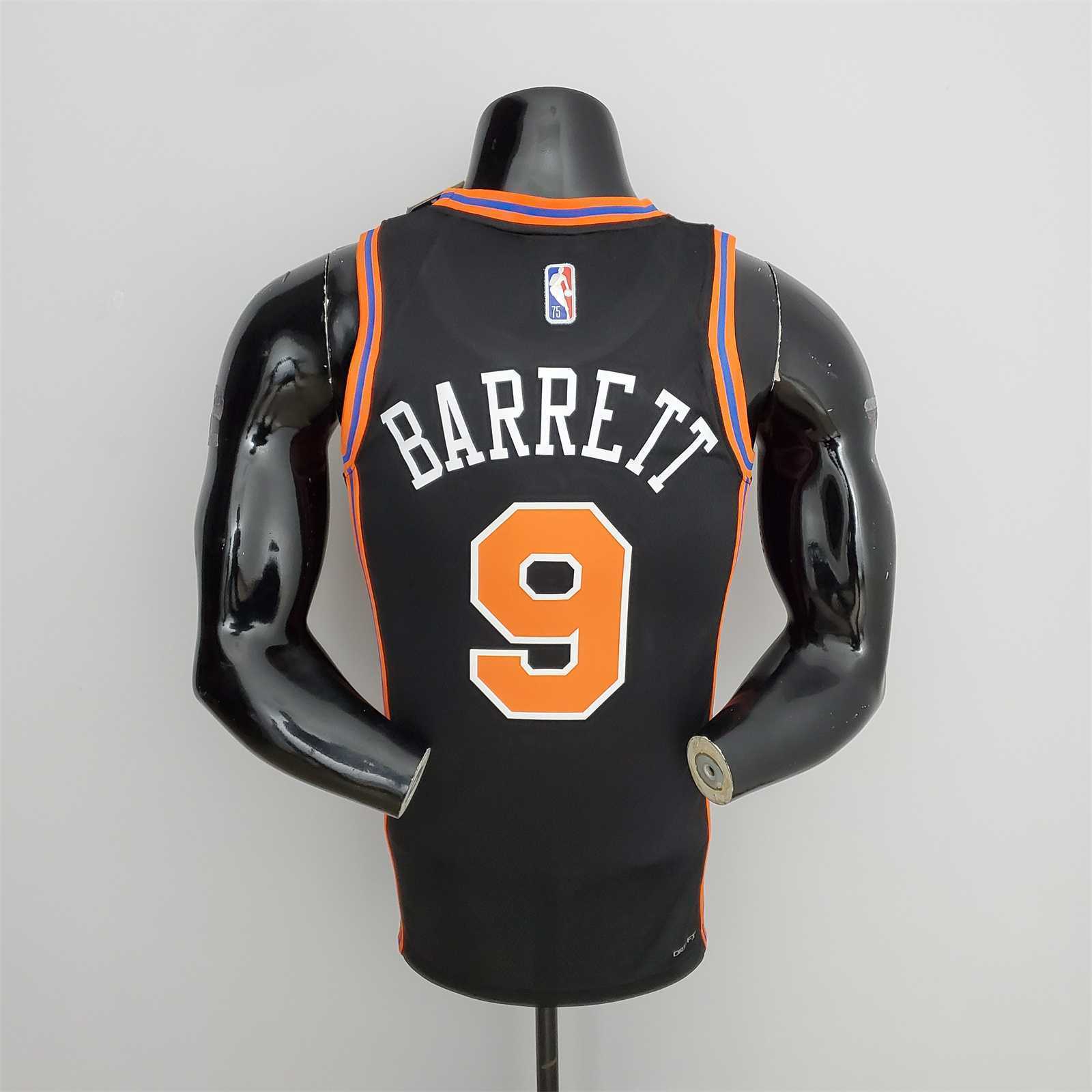 2022 Season Barrett #9 Knicks Urban Edition Black NBA Jersey 1
