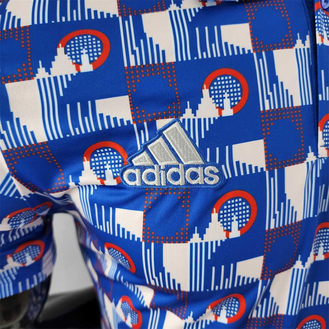 22-23 Arsenal POLO bluewhite plaid 5
