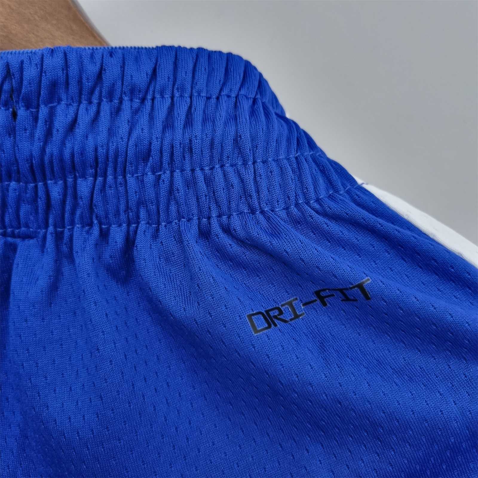 75th Anniversary Golden State Warriors Shorts Blue NBA Jersey 6