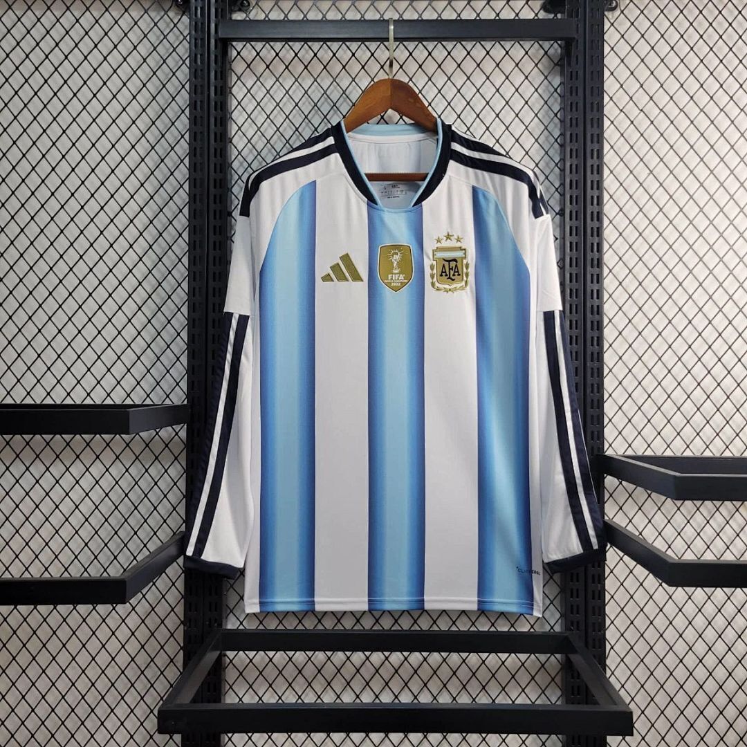 World Cup 2026 Argentina Home Long Sleeves Kit Soccer T-Shirt AAAAJersey Yupoo