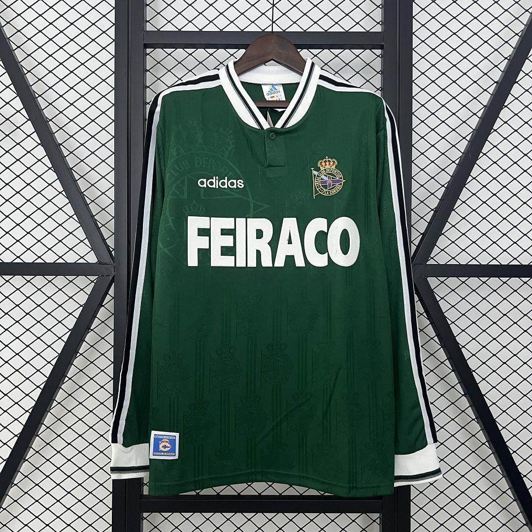 99-00 Deportivo La Coruna Away Long Sleeve Retro Kit Vintage Shirt AAAAJersey Dropship Yupoo