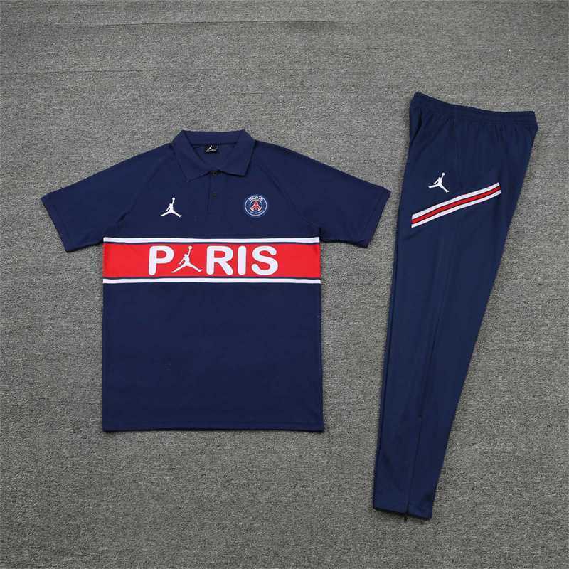 Polo Jordan PSG sapphire blue chest print 3