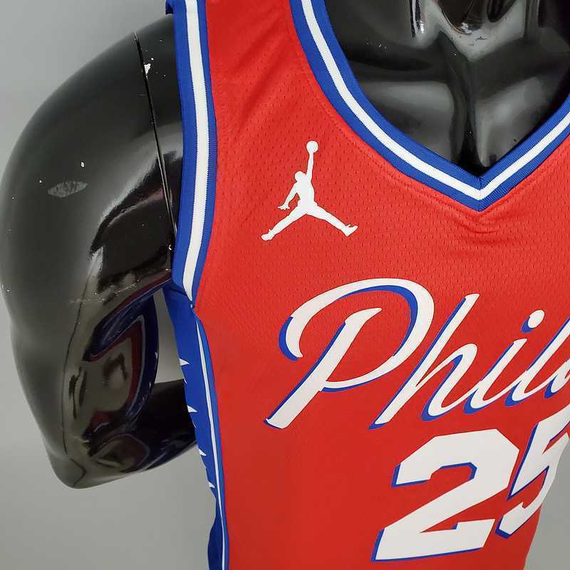 2021 SIMMONS#25 76ers Jordan Themed Red 6