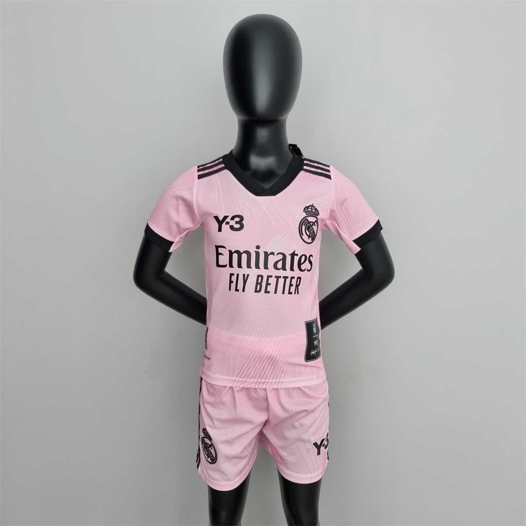 22-23 Real Madrid Y3 pink kids kit