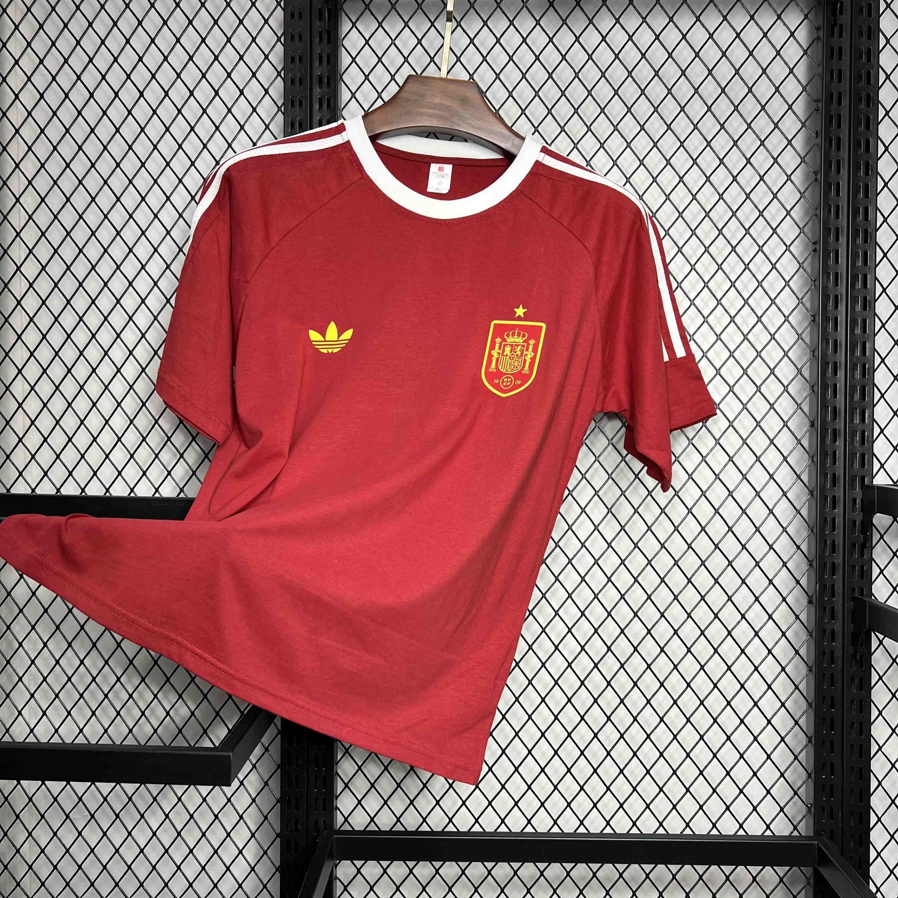 24-25 Spain Retro Style Red Kit AAAAJersey Supplier Yupoo 5