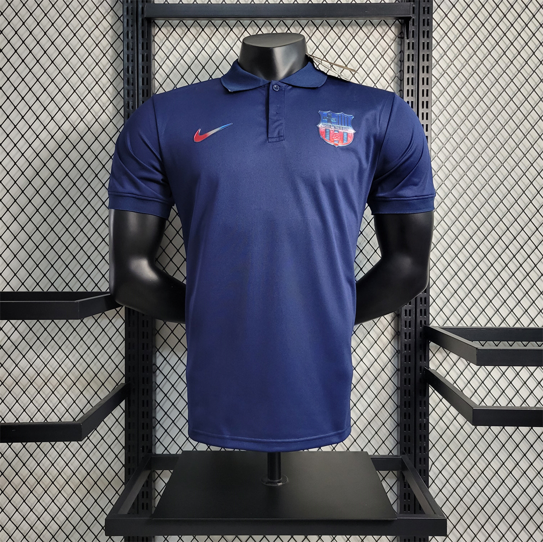 23-24 Barcelona POLO Treasure Blue Training Shirt