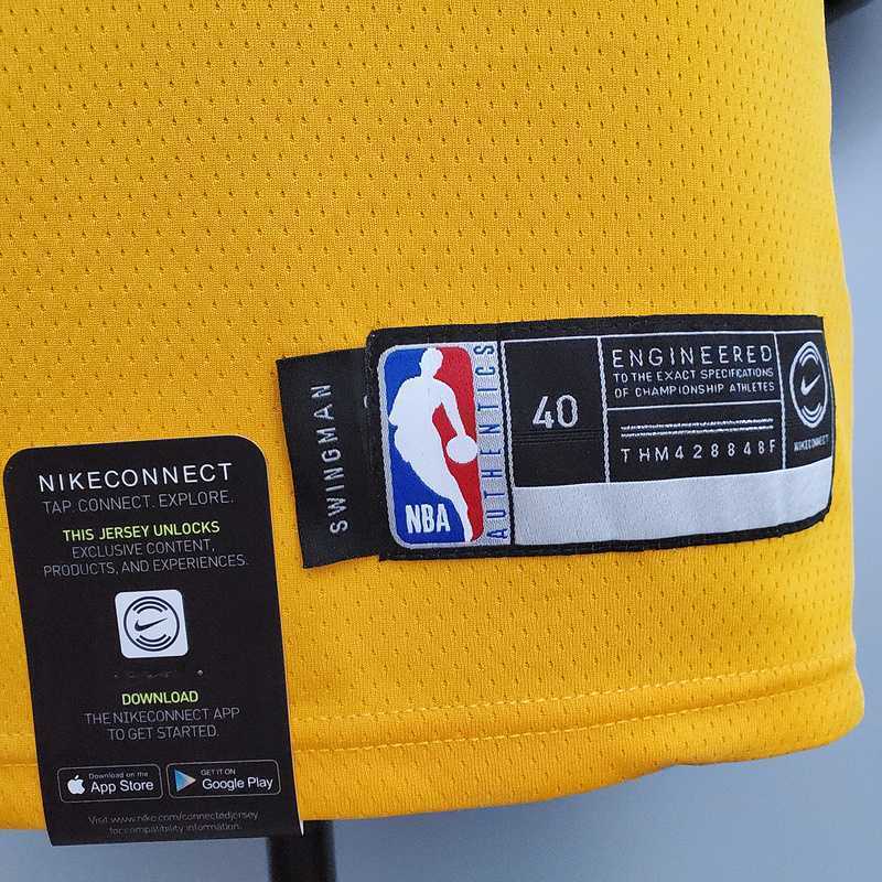 Retro version DURANT#35 Golden State Warriors yellow 5