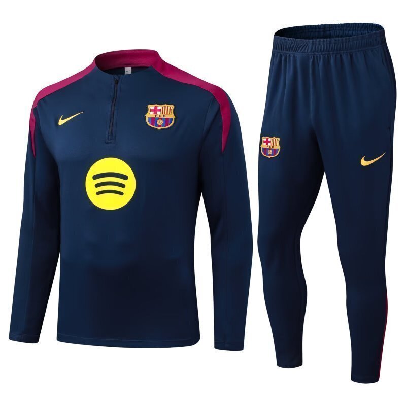 25-26 Barcelona Training Kit Soccer Half-Zip Suit AAAAJersey Supply Yupoo 2
