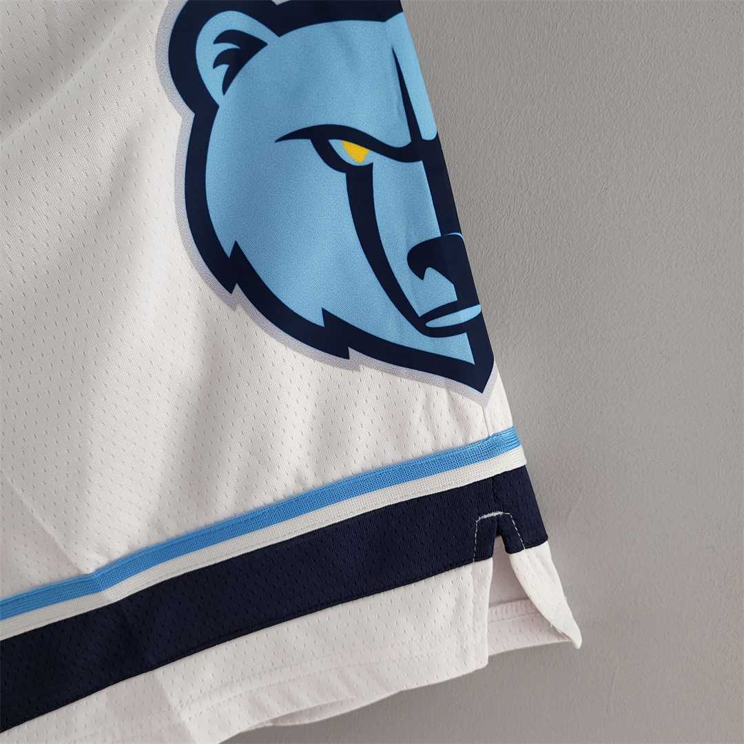Memphis Grizzlies NBA Shorts White 3