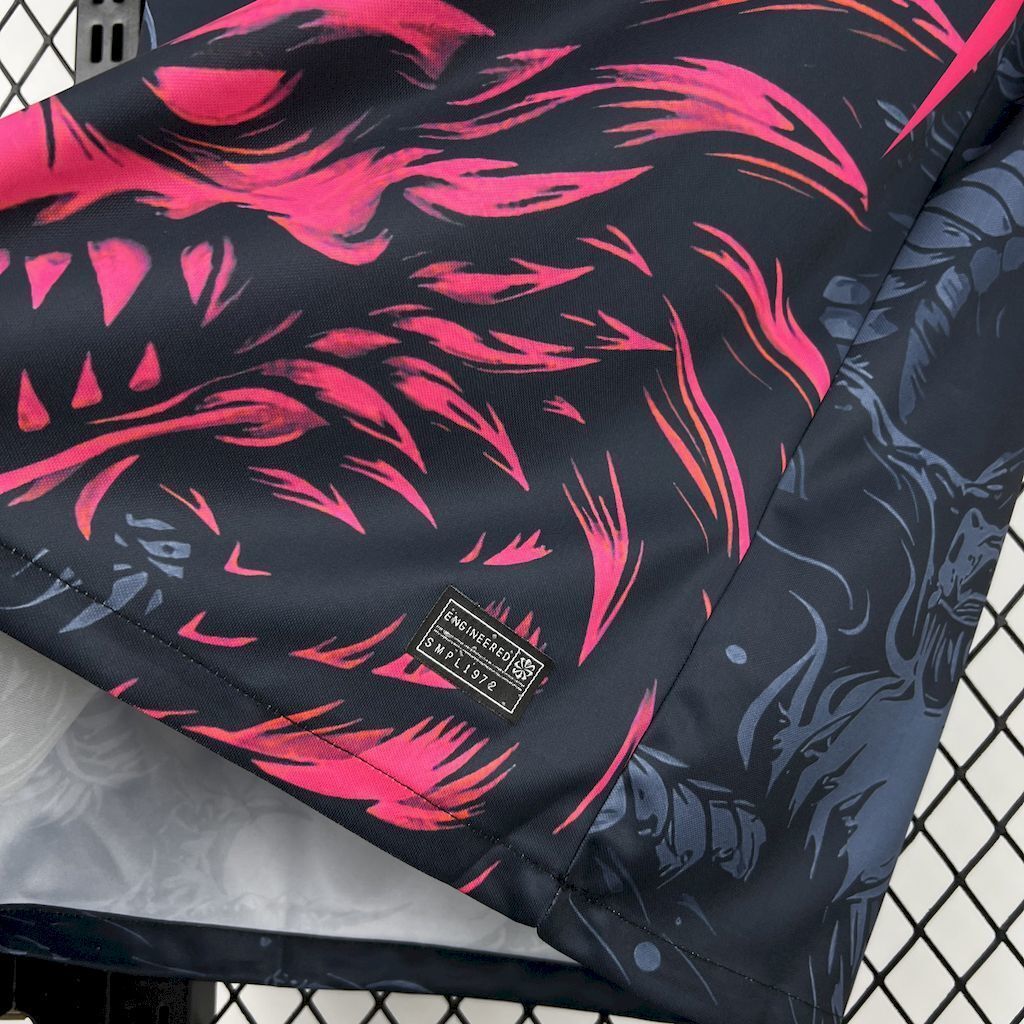 25-26 Barcelona Red Dragon Special Edition T-Shirt Football Apparels Soccer AAAAJersey Yupoo S- 3