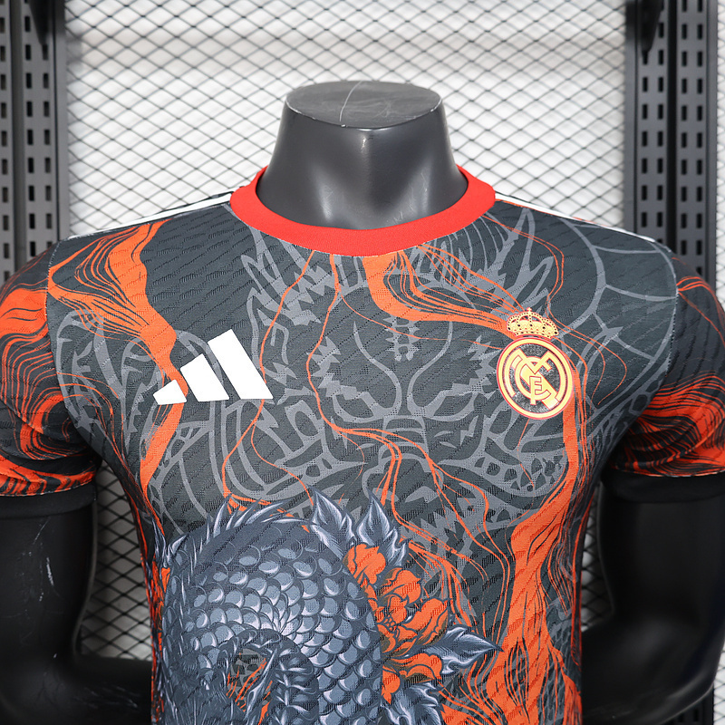 25-26 Real Madrid Black Dragon C Special Edition Kit Player Version Shirt AAAAJersey Wholesale 2